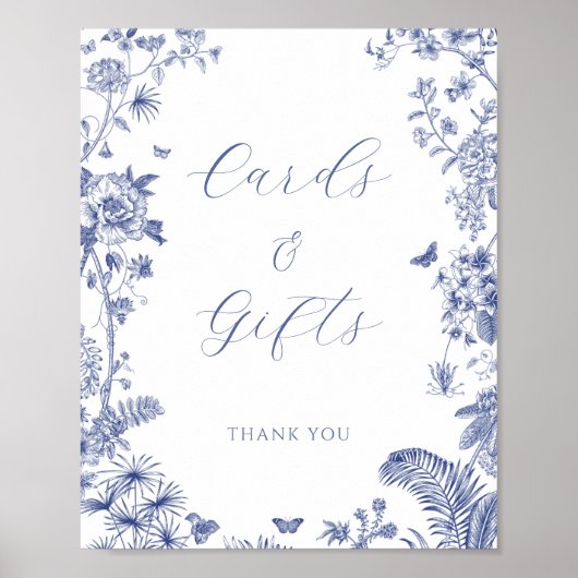 何か青いブライダルシャワーの表記号 ポスター (正面)