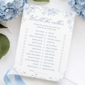 何か青いブライダルシャワーは彼女はむしろカードだろう 招待状