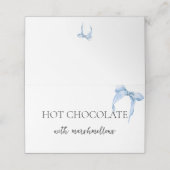 何か青いブライダルシャワーほこりっぽいボウビュッフェ プレイスカード (外部開封)