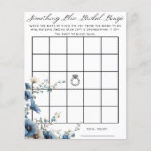 何か青いブライダルシャワービンゴゲーム (正面)