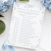何か青いブライダルシャワー彼が何と言ったカード 招待状