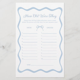 何か青いブライダルシャワー時代推理ゲームにボウ