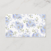 何か青いブライダルシャワー花嫁レシピ エンクロージャーカード (裏面)