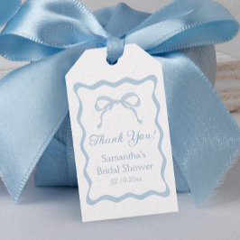 何か青いブライダルシャワー ギフトタグ