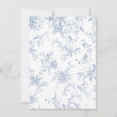 何か青いブライダルシャワー サンキューカード (裏面)