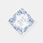 何か青いブライダルシャワー スタンダードカクテルナプキン (角)