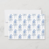 何か青いブライダルシャワー | ブルーワイルドフラワー サンキューカード (裏面)