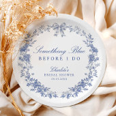 何か青いブライダルシャワー ペーパープレート