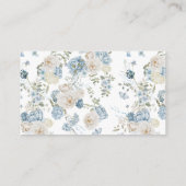 何か青いブライダルディスプレイシャワー エンクロージャーカード (裏面)