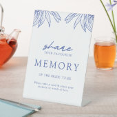 何か青い共有記憶ブライダルシャワーのサイン 台座サイン (インサイチュ)