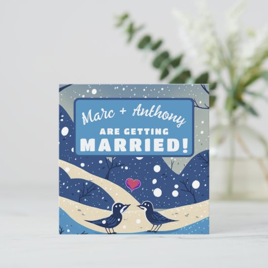 何か青い冬の鳥結婚好き セーブザデート (スタンド正面)