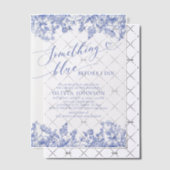 何か青い前にフローラブライダルシャワー ベラム紙招待状 (オフセット (招待状))