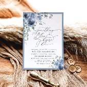 何か青い前にフローラブライダルシャワー 招待状