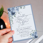 何か青い前にフローラブライダルシャワー 招待状