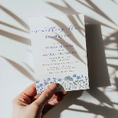 何か青い前にフローラブライダルシャワー 招待状