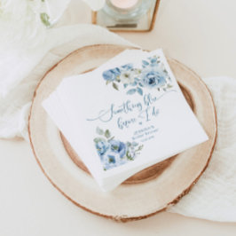 何か青い前にブライダルシャワー スタンダードカクテルナプキン