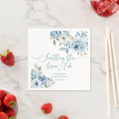 何か青い前にブライダルシャワー スタンダードカクテルナプキン (インサイチュ)