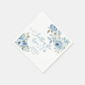 何か青い前にブライダルシャワー スタンダードカクテルナプキン (角)
