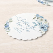 何か青い前にブライダルシャワー ペーパーコースター (アングル)