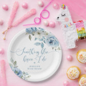 何か青い前にブライダルシャワー ペーパープレート (パーティー)