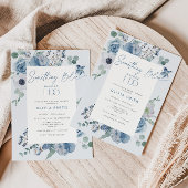 何か青い前にブライダルシャワー 招待状