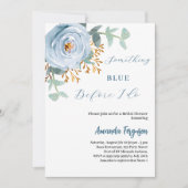 何か青い前にブライダルシャワー 招待状 (正面)