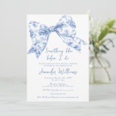 何か青い前に私はトイレボウブライダルシャワー 招待状 (スタンド正面)