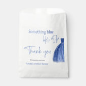何か青い前に私はドレスブライダルシャワー フェイバーバッグ (正面)