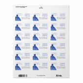 何か青い前に私はドレスブライダルシャワー ラベル (フルシート)