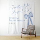 何か青い前に私はブライダルシャワーのバックドロップ タペストリー (インサイチュ)