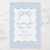 何か青い前に私はブライダルシャワーシャンパン ワインラベル (シングルラベル)