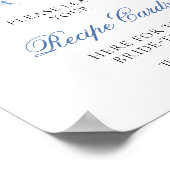 何か青い前に私はブライダルレシピカード ポスター (角)