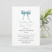 何か青い前に私はブルーボウブライダルシャワー 招待状 (スタンド正面)