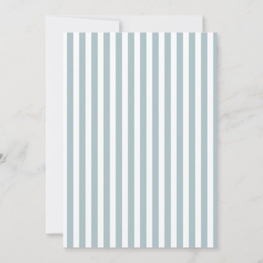 何か青い前に私はブルーボウブライダルシャワー 招待状 (裏面)