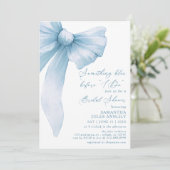 何か青い前に私はブルーボウブライダルシャワー 招待状 (スタンド正面)