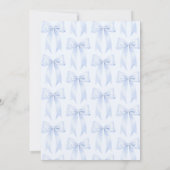 何か青い前に私はブルーボウブライダルシャワー 招待状 (裏面)