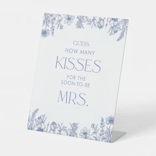 何か青い前に私は何個のキス 台座サイン (正面)