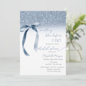 何か青い前に私は弓グリッター 招待状 (スタンド正面)