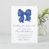 何か青い前に私は弓ブライダルシャワー 招待状 (スタンド正面)