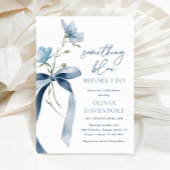 何か青い前に私は弓ブライダルシャワー 招待状