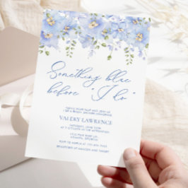 何か青い前に私は植物学ブライダルシャワー 招待状