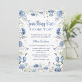 何か青い前に、ブライダルシャワー 招待状 (スタンド正面)