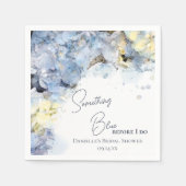 何か青い前紫陽花ブライダルシャワー スタンダードカクテルナプキン (正面)