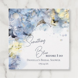 何か青い前紫陽花ブライダルシャワー フェイバータグ