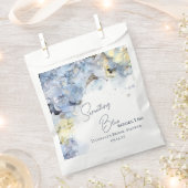 何か青い前紫陽花ブライダルシャワー フェイバーバッグ (クリップ留めされた状態)