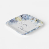 何か青い前紫陽花ブライダルシャワー ペーパープレート (傾斜あり)