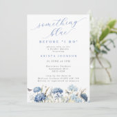 何か青い前紫陽花ブライダルシャワー 招待状 (スタンド正面)