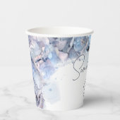 何か青い前紫陽花ブライダルシャワー 紙コップ (正面)