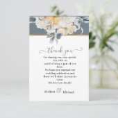 何か青い夕闇のフローラ結婚の サンキューカード (スタンド正面)