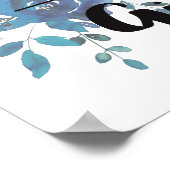 何か青い水色のウェディングカード&ギフト ポスター (角)